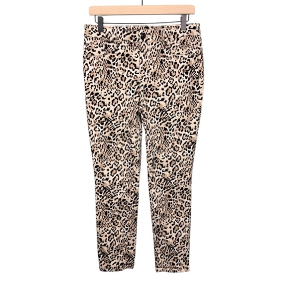Chico's So Slimming Girlfriend Slim Leg Ankle Jeans Leopard Print - Picture 1 of 9